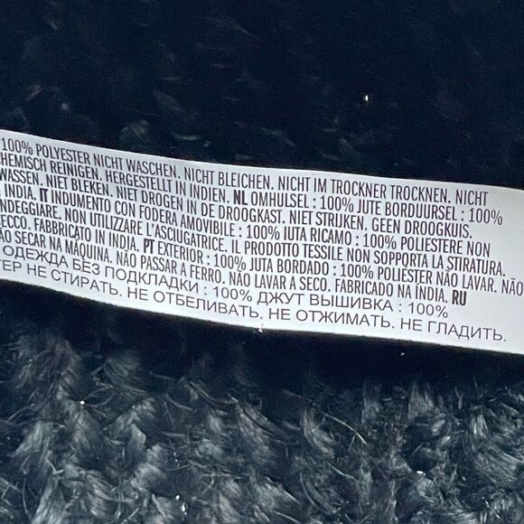 Wicker Tropical Palm Tree round bag black with hand & shoulder handle straps - Picture 4 of 5